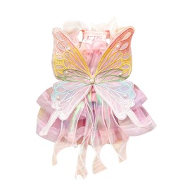 BT Bear Dog Princess Dresses,Dog Butterfly Dress Dog Wedding Dress with Multi-Layer Princess Tutu Skirt for Small Medium Dogs,Pink XXXL