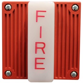 Wheelock MT4-115-WH-VFR MT Multitone Horn Strobe, Red Housing, Clear Lens, One Alarm Appliance with (8) Eight Selective Signals, 99dBA Sound Level, Indoor/Outdoor, FIRE Lettering, Wall Mounting