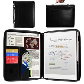 E NET-CASE Case for Remarkable Paper Pro Tablet 11.8 inch (2024 Released) - Business Handheld Design Upgraded PU Leather Cover for Remarkable Paper Pro Digital Paper with Zipper & Pen Holder (Black)