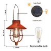 YAKii 2 Pack Solar Lantern Hanging Waterproof Outdoor Metal Solar