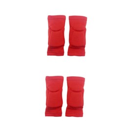 FRCOLOR 2 Pairs Padded Elbow Brace Sleeves for Men Women Breathable Sports Arm Guards for Basketball Football Volleyball Cycling Red Elbow Pads for Joint Protection Relief