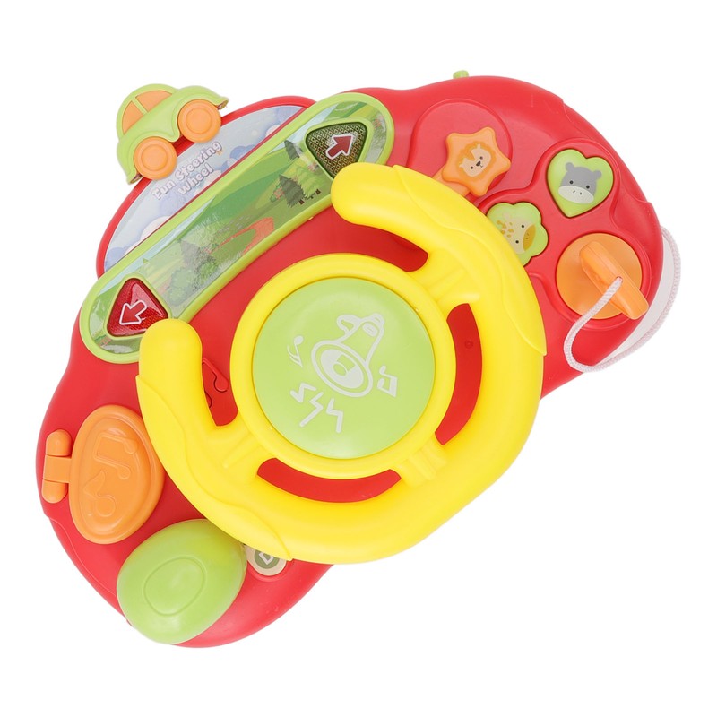 Simulation Steering Wheel Toy Free Rotation Music Sound Educational Driving