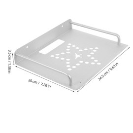 LALAFINA Strong Material Projector Bracket Wall-Mounted Router Storage Space-Saving Easy Install Tv Bracket