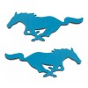 Maryland Mustang NEW! Mustang Chrome Running Horse Pony Emblems Pair