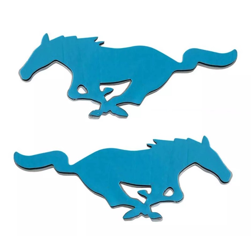 Maryland Mustang NEW! Mustang Chrome Running Horse Pony Emblems Pair