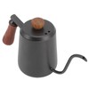 Stainless Steel Coffee Hand Pot with Wooden Handle Long Mouth