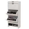 GLSCASA Shoe Cabinet with Shoe Cabinet with 3 Flip Drawers,