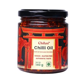 CHILZO CHILI OIL- (4.94 oz) | No Added Sugar | Gluten-Free | Vegan | No Artificial Colours | No Added Flavours