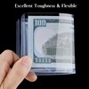Jutieuo 25-Count Dollar Bill Holders Transparent Bill Sleeves Clear Currency