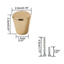 Mokife Gold Dresser Pulls Knobs Modern, 6 Pack Kitchen Cabinet Handles Small Solid, Furniture Door Hardware Decorative Knobs for Cupboard Dresser Wardrobe Closet, 20x23mm