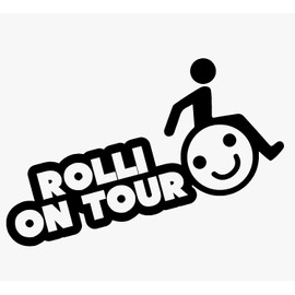 Homry UUSticker Rollstuhl in Flammen Aufkleber 135x95mm Rolli Rollstuhlfahrer Auto (Black)