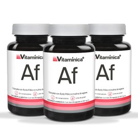 Vitaminica Suplemento de Ácido Fólico de 300 mg | 90 Cápsulas en Total Suministro para 90 Días.