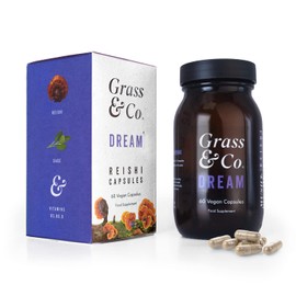 Grass & Co - Organic Reishi Mushrooms with Magnesium & Sage 60 | Regulate Hormonal Activity | Non-GMO, Gluten-Free, Cruelty-Free & Additive Free Reishi Capsules | 60 Vegan Capsules | 30 Day Supply