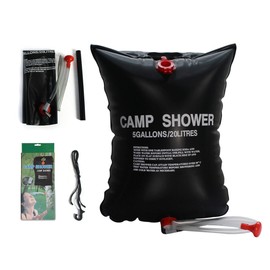 Itian 20L/5 Gallons Portable Solar Energy Heated Shower Bag Outdoor Camping Hiking PVC Water Bag