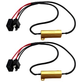 2 Stück LED Scheinwerfer Decoder, Auto Lastwiderstand Widerstands Kit Anti Hyper Flimmer Fehler Decoder, H7 50W Wasserdicht Canbus Decoder Warnunterdrückung Scheinwerferbirne für Motorrad Auto LKW