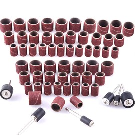 384 Piece Sanding Sleeve Set Including 360 Pieces Sanding Bands and 24 Pieces Sanding Roller for Dremel Rotary Tool