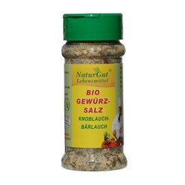 Natural Organic Spice Salt: Finely Matched Mix of Garlic and Wild Garlic – 95 g – Herbal Salt from Controlled Organic Cultivation