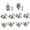 10PCS BNC Male Crimp Solder Attachment Connector 50 Ohm Impedance