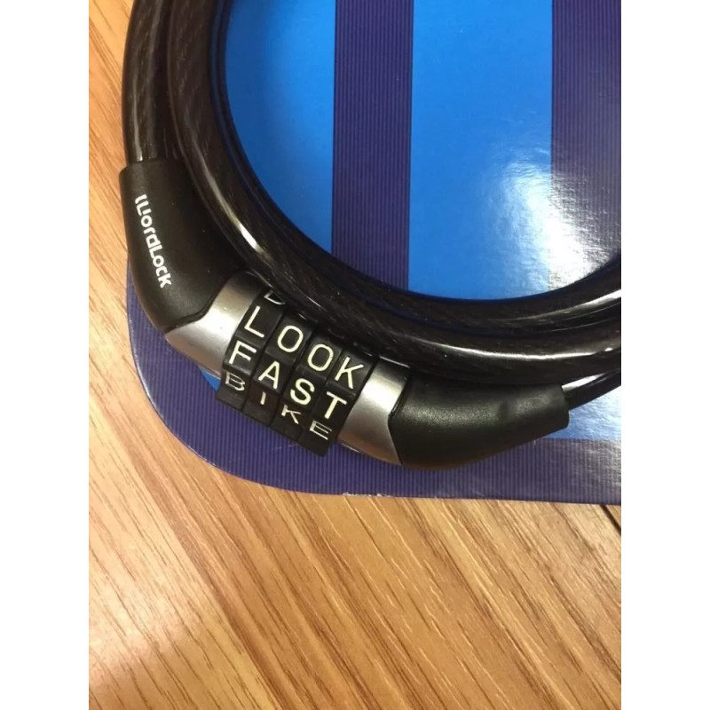 WordLock 4' x .32" Black Flexible Steel Cable Word Combination