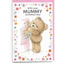 Simon Elvin Mothers Day Card For Mummy 19.5 x 13.5 Cm (7.7 x 5.3 inches) With Love Mummy On Mother's Day Cute Teddy