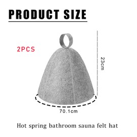 ​​2 Stück Grau Saunahut,Kopf Sauna Zubehör,Filz Sauna Hut,Gute Qualität Saunazubehör,Atmungsaktive Sauna Mütze,Saunahüte,Saunazubehör als Geschenk,Saunahut Damen Saunamütze Herre für Saunaliebhaber​​
