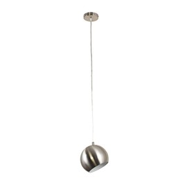 Chloe Lighting IRONCLAD Contemporary-Style 1 Light Brushed Nickel Ceiling Mini Pendant 8" Wide