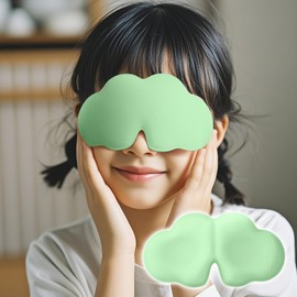 Eye Mask for Children, Eye Mask, For Sleeping, Cute Eye Patch Pis Dreaming, Blindfold, Baby Children, Sleep Goods, Boys and Girls, Soft Ice Thread (Matcha Green)