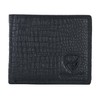 GERMANUS Leather Wallet (Black Croco), Black crocodile., Classic