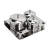 Stainless Steel Nail Powder Holder Thickening Sturdy Dustproof Smooth Surface