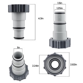 Tigerkinwit Hose Adaptor Pool 2 Pieces Pool Adapter A Pool Connection Set with 32/38 mm Internal Thread for Screwing Pool Accessories for Pumps with Threaded Connection Piston Valve