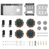 Mecanum Wheel Chassis Car Kit with TT Motor, Aluminum Alloy