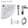Wall Mount Corner Bathroom Sink with Faucet-Bokaiya 18x13 Inch Small