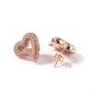 Iced out Cubic Zirconia Heart Stud Earrings for Women Girls