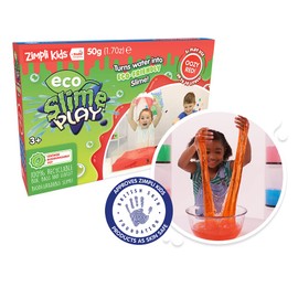 Eco Slime Play Red from Zimpli Kids, Magically turns water into gooey, colourful slime, Eco-Conscious Slime Making Kit, Children’s Educational Playset, Vegan Friendly & Cruelty Free, Non-Toxic