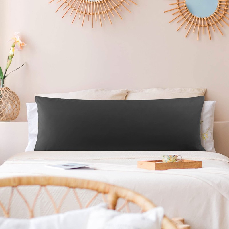 PiccoCasa Hugging Pillow Cover Envelope Microfiber Solid Nordic Long Pillowcase
