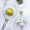 WUWEOT 8 Pack Glass Dessert Plates, 7.5" Clear Salad and