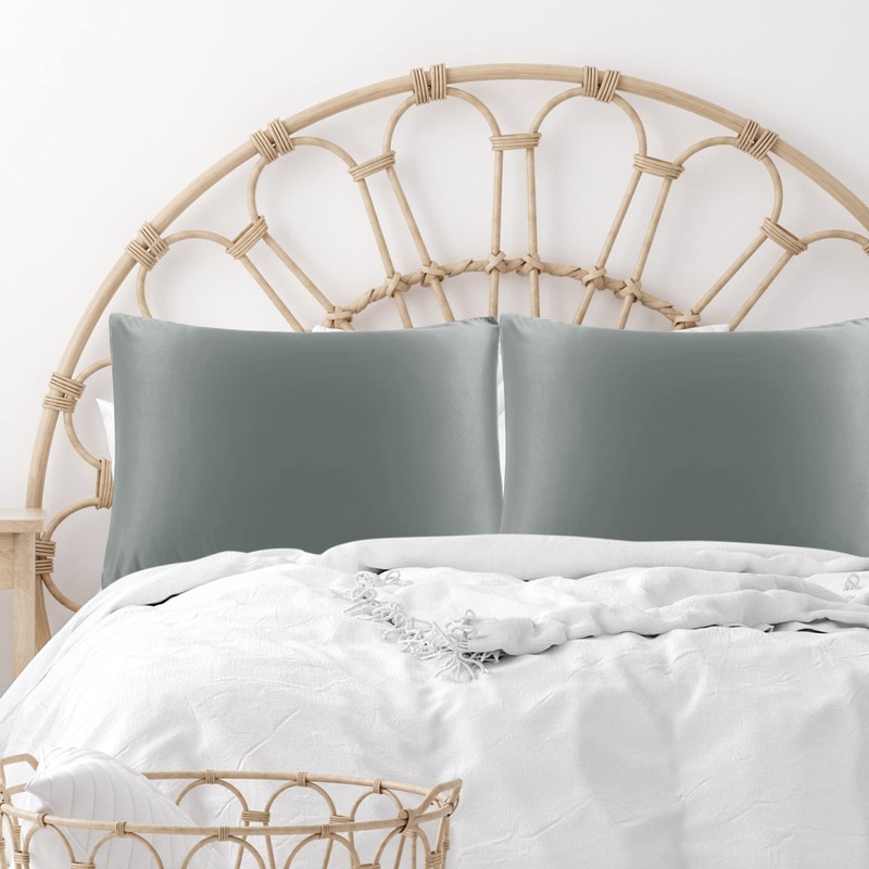 sourcing map Pillowcase Set Silk Satin Pillow Cases for Hair