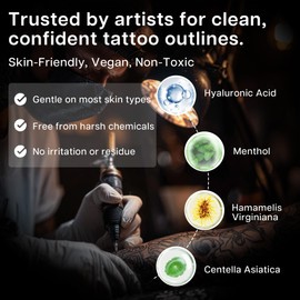 TINYLENS Tattoo Transfer Gel 300ml – Fast-Drying Stencil Gel for Clean, Long-Lasting Design Transfer, Skin-Safe & Easy to Apply