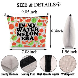 BDPWSS Watermelon Makeup Bag Watermelon Lover Gift In My Watermelon Era Watermelon Party Favor Bags For Family Friend (Era watermelon bag)