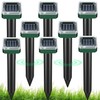 Mole Repellent for Lawns 8 Pack, Solar Powered Mole Repeller