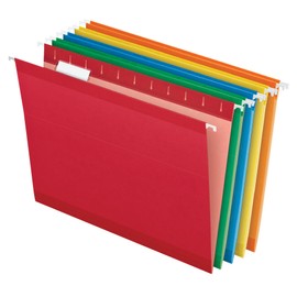 Pendaflex Reinforced Hanging File Folders, Letter Size, Assorted, 1/5 Cut, 25/BX (4152 1/5 ASST)