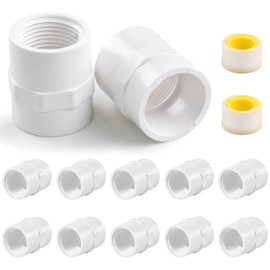 3/4" PVC Female Adapter – SCH40 Socket x NPT Female, 12-Pack