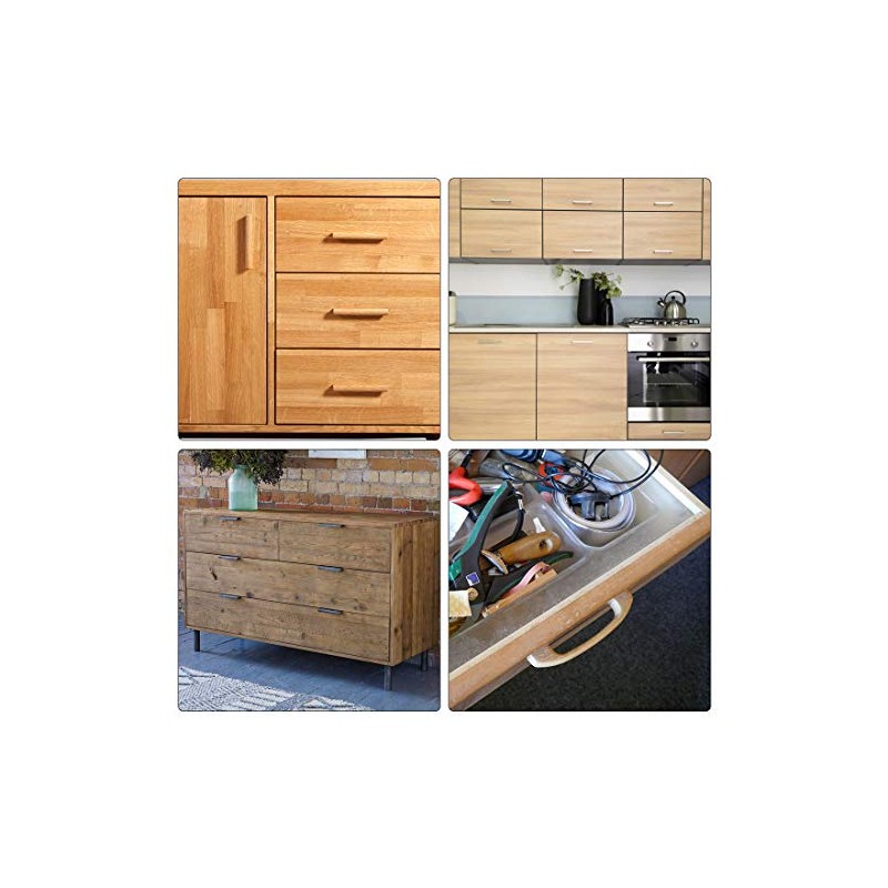 sourcing map Wood Pull Knobs, 5Pcs 65mm Hole Distance 95mm