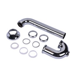 Dearborn Brass 510-1 Semi-Cast 1-1/2-Inch P-Trap with Cleanout and Deep Flange, Small