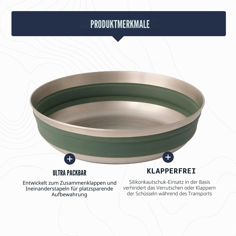 Sea to Summit Detour Collapsible Stainless Steel Bowl, Large (32