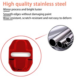 YJMOTOR for Jeep JK Door Lock Covers Protection Trim for 2007-2018 Jeep Wrangler JK JKU, Grand Cherokee, Chrysler, Dodge Jcuy/Joureny, Caliber, Grand Voager, 2019 RAM 6Pcs(Glossy Red)