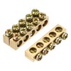 sourcing map Pack of 3 Earth Bar Screw Block Barrier