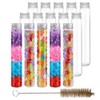 YBCPACK 15 Pcs 100 ML Clear Plastic Test Tubes with