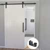 uxcell Barn Door Floor Guide, 1Pcs - Carbon Steel Sliding