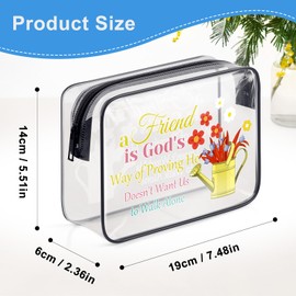 Friendship Gifts for Best Friends Women PVC Cosmetic Bag Birthday Gifts for Friends Sister Bestie Graduation Christmas Wedding Gifts Clear Makeup Bag Soul Sister Gift Long Distance Friendship Gifts